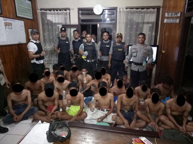 Pesta Miras dan Ngelem, 20 Remaja Parenggean Diciduk Polisi