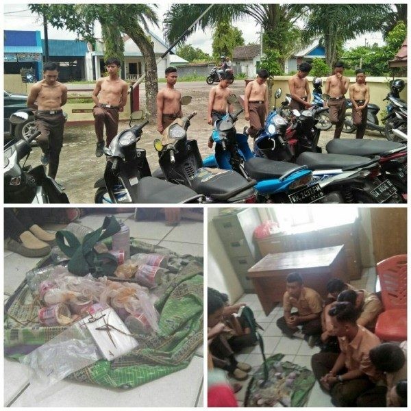 Parah! Bolos Sekolah Hanya Untuk Pesta Lem, Sembilan Siswa Diciduk Polisi