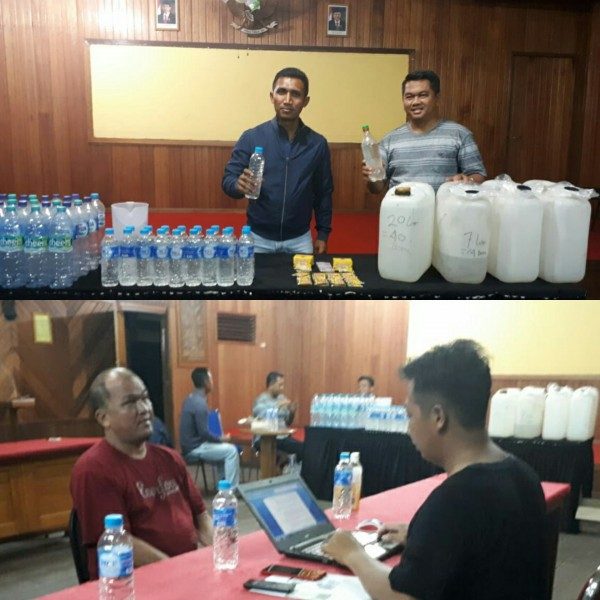 Polisi Gerebek Rumah Akyong, Puluhan Liter Miras Ciu Diamankan
