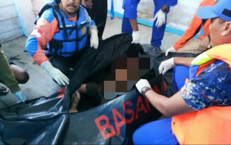Jasad korban Rafa saat ditemukan tim gabungan, Sabtu (6/7/2019) pagi. 