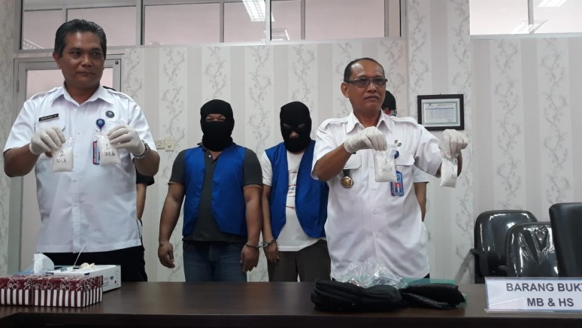Terjaring Razia, Dua Kurir Sabu Dibekuk BNNP Kalteng