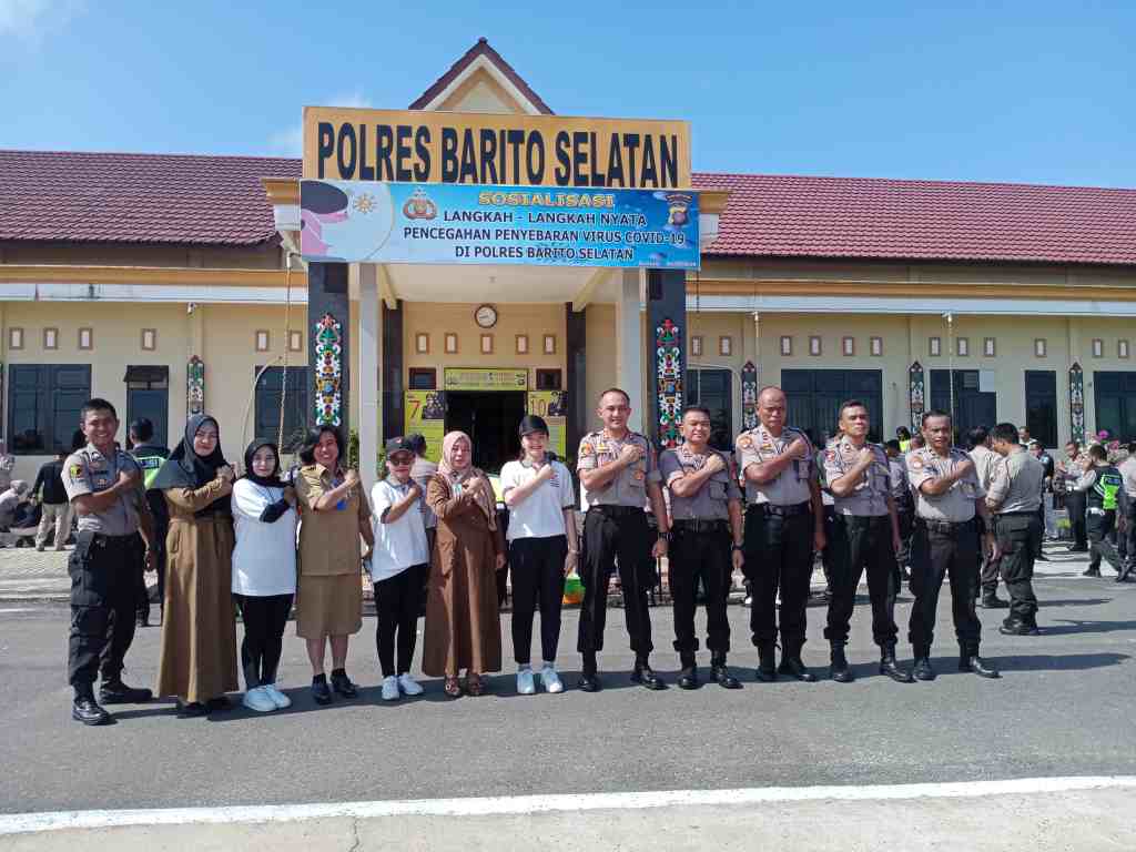 Polres Barsel Gelar Senam Cuci Tangan Bersama