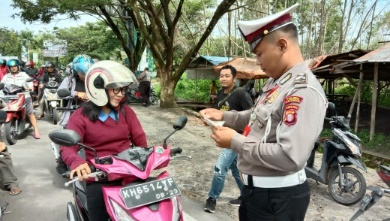 Puluhan Pengendara Terjaring Razia Ditlantas Polda Kalteng