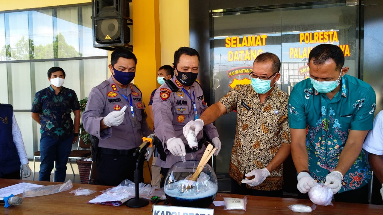 Polresta Palangka Raya Musnahkan 1,169 Kilogram Sabu