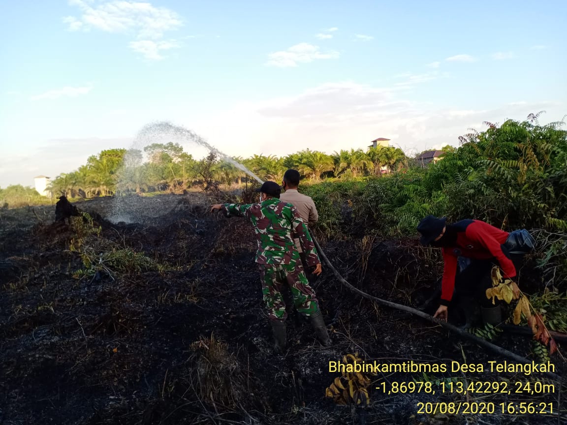 Polsek Katingan Hilir dan Tim Gabungan Padamkan Api 