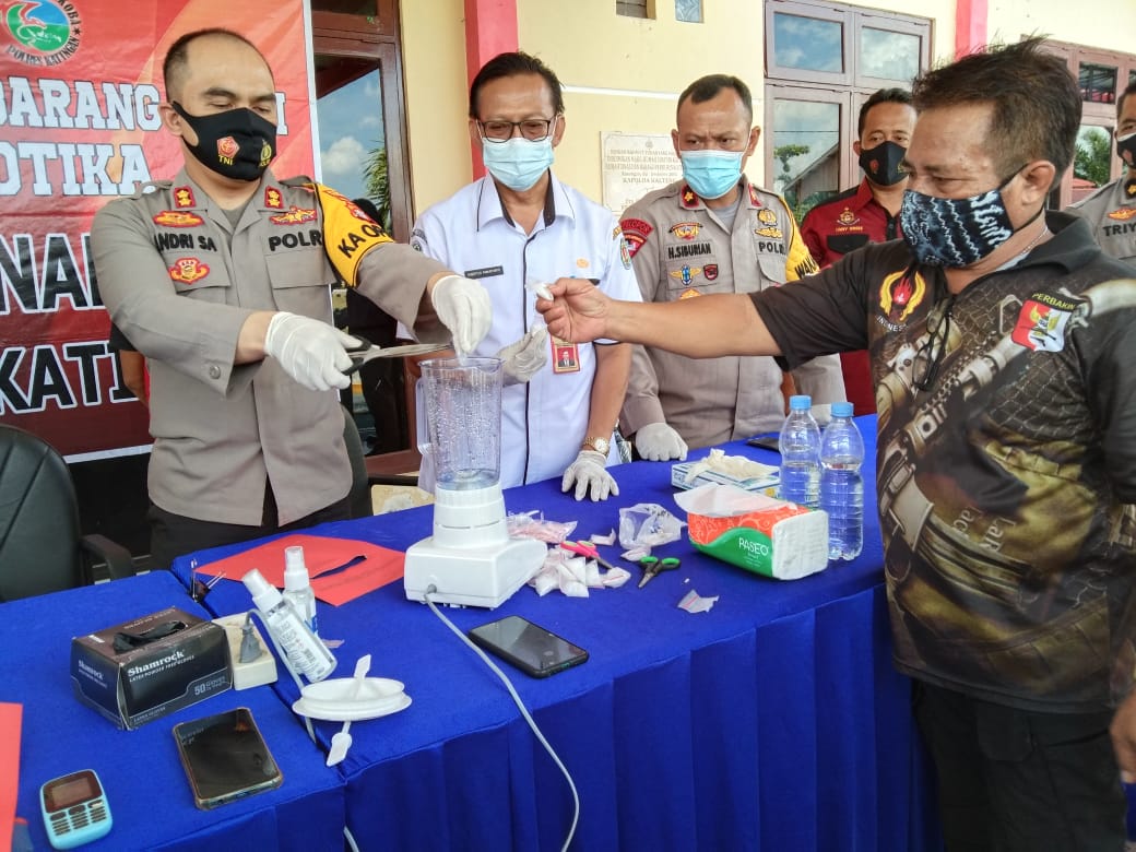 Polres Katingan Musnahkan Barbuk Sabu