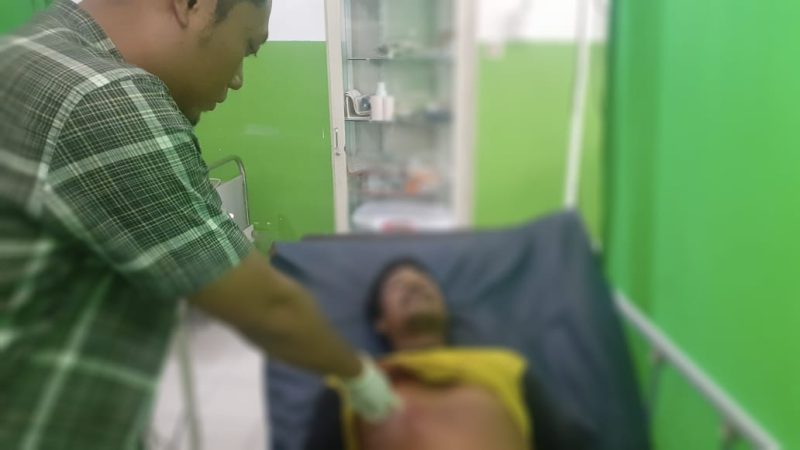 Jasad korban saat dievakuasi ke RSUD Mas Amsyar Kasongan, Senin (28/8). (Foto : istimewa)