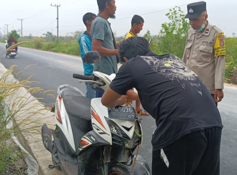 Warga Temukan Motor Mio Dibuang di Semak