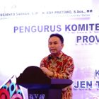 Gubernur Kalteng Sugianto Sabran saat menyampaikan sambutannya ketika menghadiri pelantikan pengurus KONI Kalteng, Rabu (29/11). (Foto : istimewa)