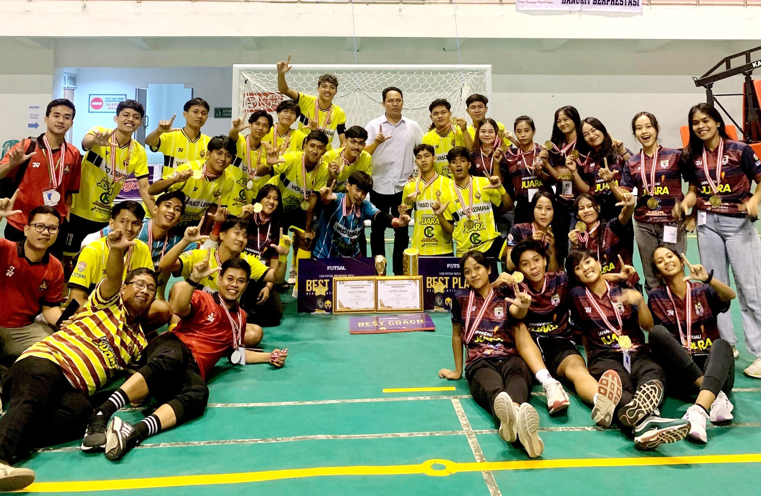 Juara Linus Futsal Regional Kalteng 2024, Vasco Lesmana dan Putri Lesmana Akan Tampil di Tingkat Nasional