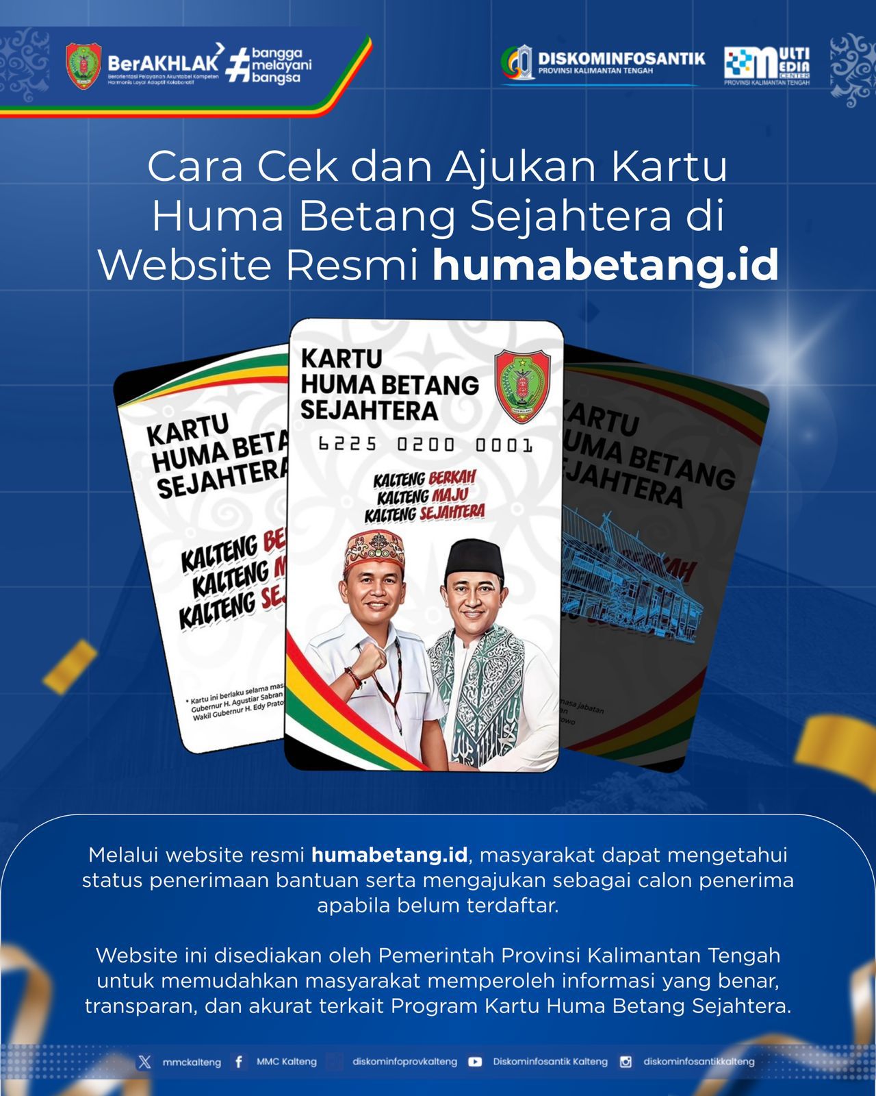 Pemprov Luncurkan Layanan Digital Kartu Huma Betang, Ini Cara Cek dan Daftarnya