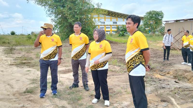 Bupati Kobar Tinjau Progres Pembangunan Venue Porprov