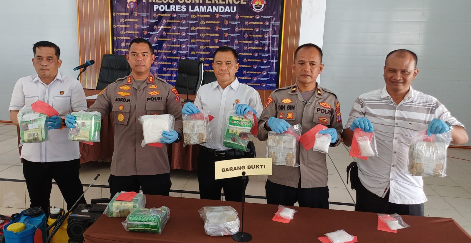 Polres Lamandau Ungkap 4 Perkara Narkoba Seberat 10,5 Kg Sabu