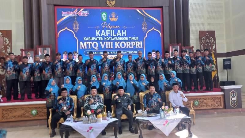 Bupati Kotim Lepas Kafilah MTQ VIII KORPRI, Harapkan Tampil Maksimal 