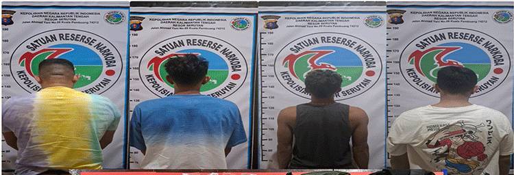 Empat Pengedar Sabu Seruyan Diringkus Polisi