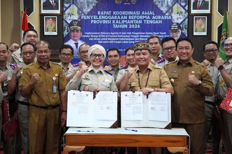 Gubernur dan Wagub Kalteng Hadiri Rakor Awal GTRA
