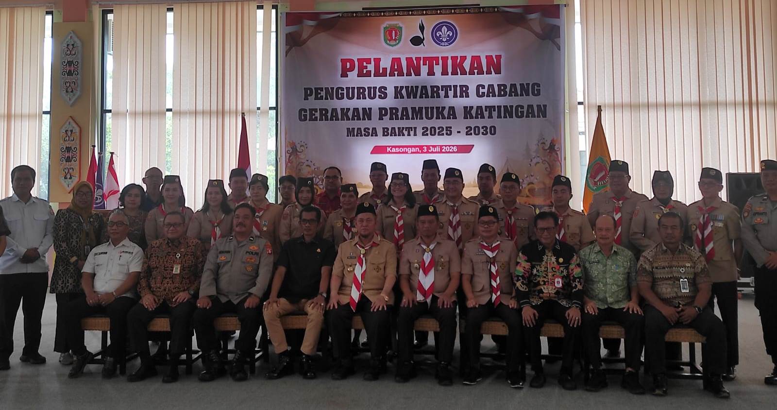 Bupati Resmi Lantik Pengurus Kwarcab Pramuka Katingan 