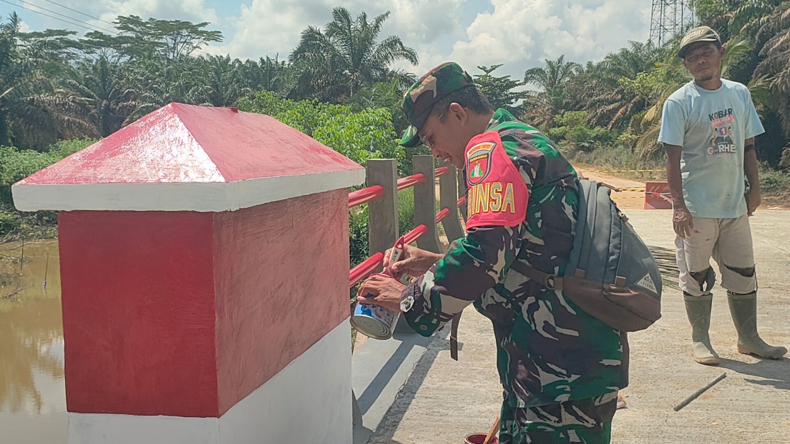 Kodim 1017/Lamandau Pacu Pembangunan Jembatan Penghubung Antar Desa