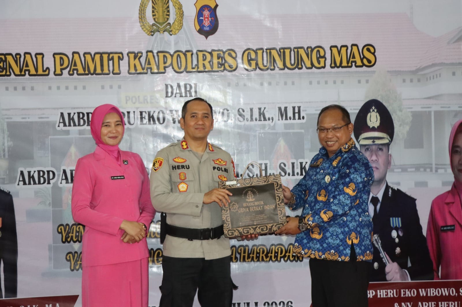 Pemkab Gumas Dukung Kapolres Baru Jaga Kamtibmas