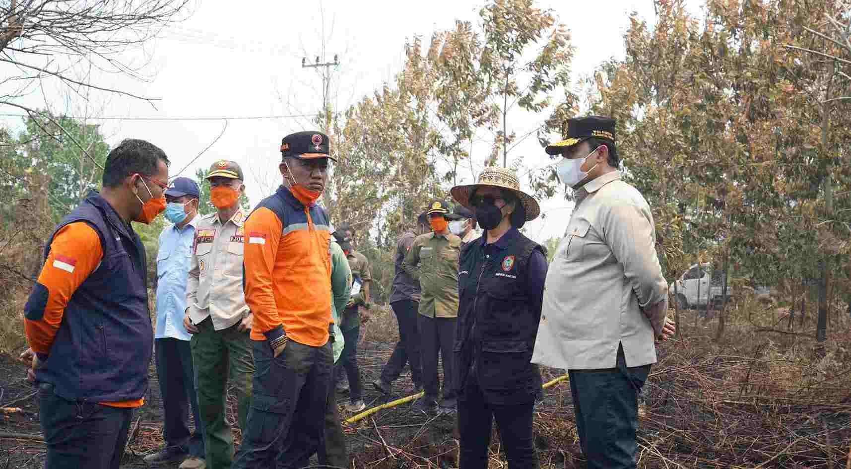 Wagub dan Sekda Kalteng Tinjau Karhutla Kota Palangka Raya