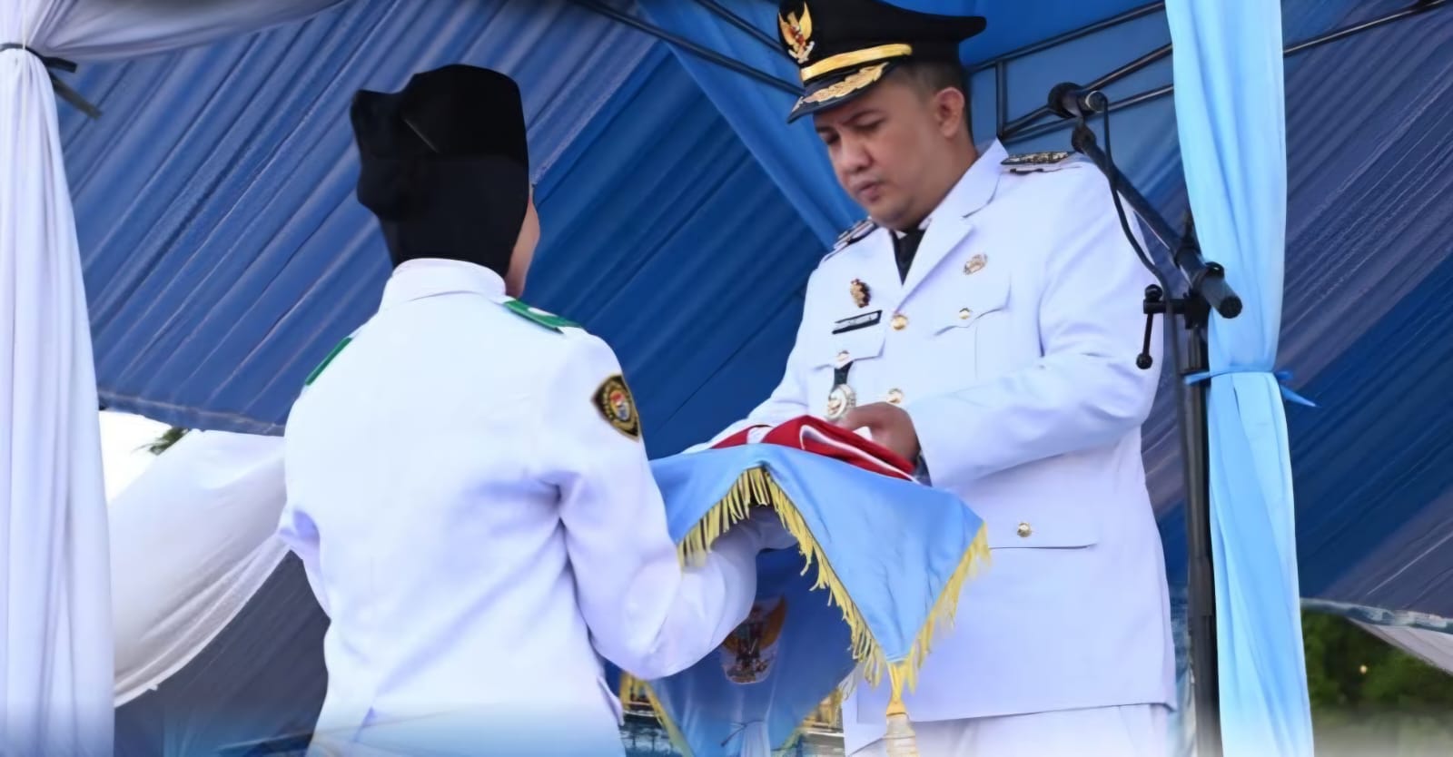Upacara Penurunan Bendera Merah Putih di Lamandau Berlangsung Khidmat