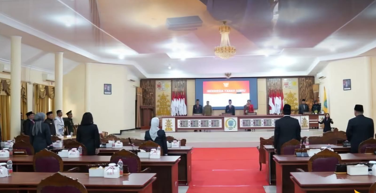 Pemkab dan DPRD Lamandau Saksikan Pidato Kenegaraan Presiden secara Virtual