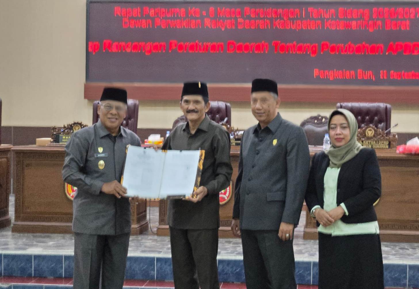 DPRD dan Pemkab Kobar Sepakati Ranperda Perubahan APBD 2026