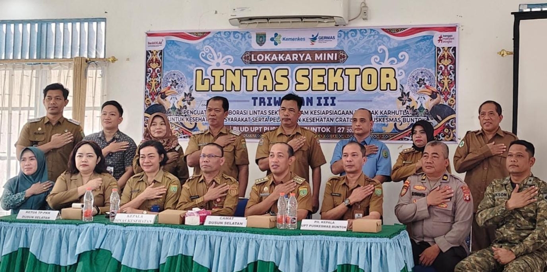Lokmin Lintas Sektor Puskesmas Buntok Perkuat Kesiapsiagaan Karhutla dan Pelayanan Kesehatan Gratis