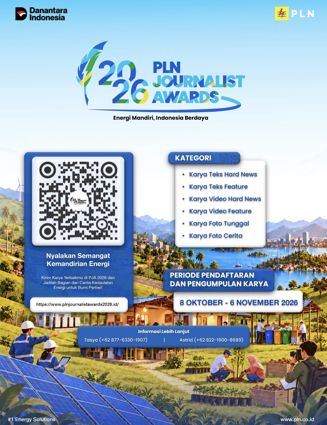 PLN Journalist Awards 2026 Kembali Digelar, Usung Tema “Energi Mandiri, Indonesia Berdaya”*